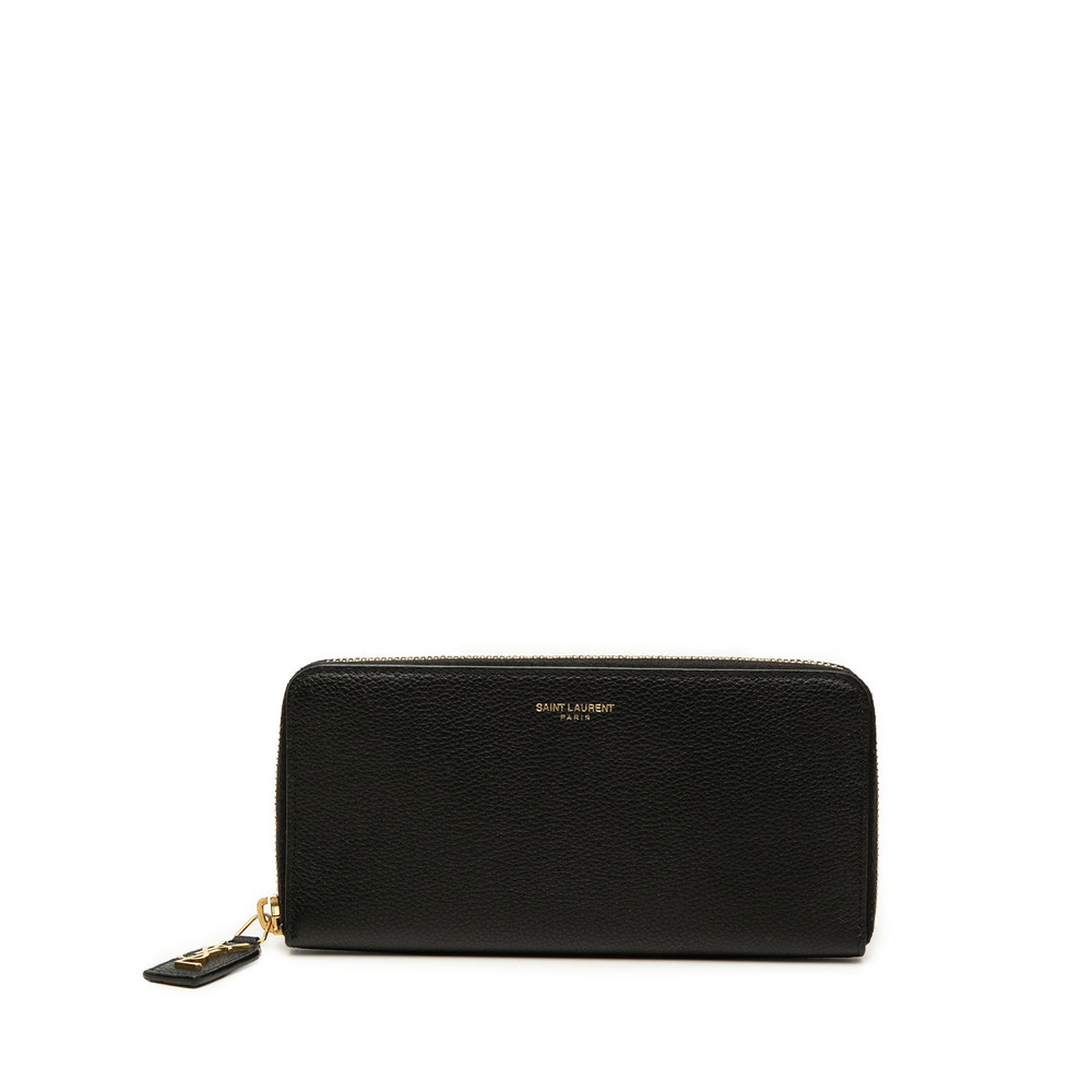 Pre-Loved Saint Laurent Leather Zip Around Long Wallet - Picture 1 of 7